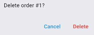 Delete order