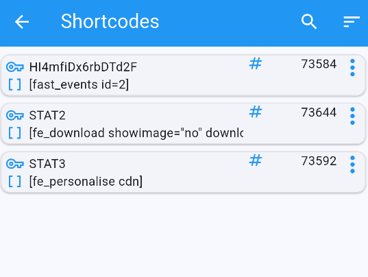 Shortcodes overview